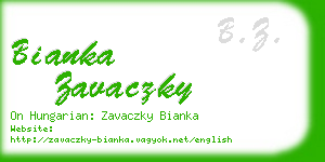 bianka zavaczky business card